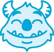 Smiling Monster mascot icon